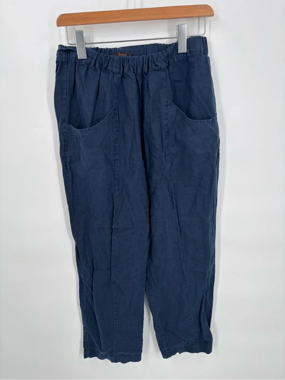 Quince 100% european linen tapered ankle pants